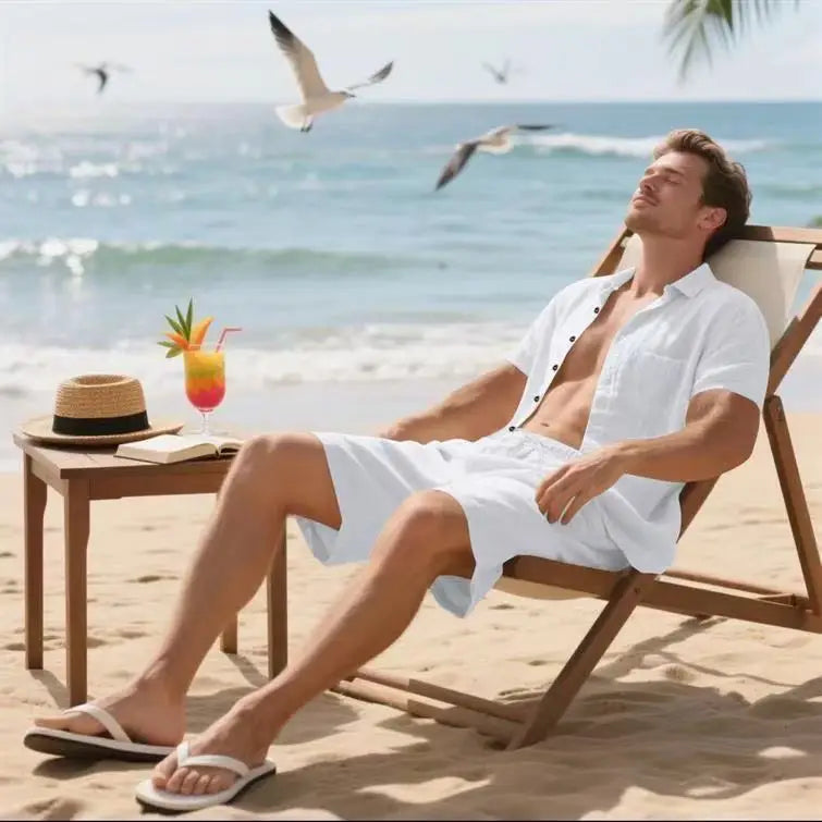 Outfit Spiaggia Uomo Camicia+Short Casual